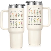 Christian Gifts for Women, 40oz Stainless Steel Tumbler with Handle & Straw - Inspirational Bible Verses, Double Wall Insulated Cup, Birthday Religious Gifts for Friends Sister