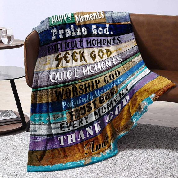 Christian Gifts for Women Bible Verse Blanket Religious Gifts Healing Throw Blanket with Inspirational Thoughts and Prayers Get Well Soon Gifts for Women & Men Birthday Gift