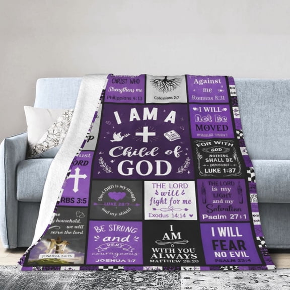 Christian Gifts for Women, Birthday Gift for Women, I Am a Child of God Blanket, Inspirational Gifts for Christians Sister, Friend, Daughter, Mom 50x40