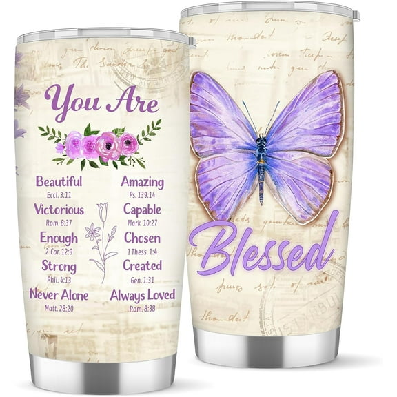 Christian Gifts for Women - Birthday Gifts Ideas for Best Friend Sister Mom Inspirational Religious Encouraging Thank You Gifts 20oz Stainless Steel Tumbler