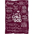 thumbnail image 1 of Christian Gifts for Women Blanket 60x50, I Am a Child of God Throw Blankets, Inspirational Religious Gifts, Catholic Spiritual Gifts for Women Men, Christian Decor with Bible Verse Prayers, 1 of 1