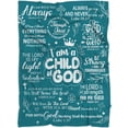 thumbnail image 1 of Christian Gifts for Women Blanket 60x50, I Am a Child of God Throw Blankets, Inspirational Religious Gifts, Christian Decor with Bible Verse Prayers, Catholic Spiritual Gifts for Women Men, 1 of 1