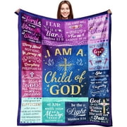 Christian Gifts for Women Blanket Inspirational Religious Soft Warm Flannel Christian Throw Blanket Brithday Gifts Spiritual Gifts for Women Men 50"x40"