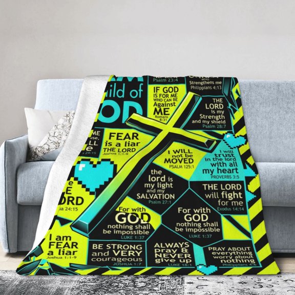 Christian Gifts for Women, Christian Blanket with Flowers, Birthday Gifts for Women, Christmas, Inspirational, Religious Gifts for Sister, Friend, Daughter, Soft Throw Blankets 50x40
