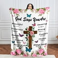 thumbnail image 1 of Christian Gifts for Women Christian Blanket for Women -God Say You are- Faith Religious Gifts Spiritual Inspirational Gifts Confirmation Gifts for Girls Catholic Gifts Throw Blanket 60"X50", 1 of 5