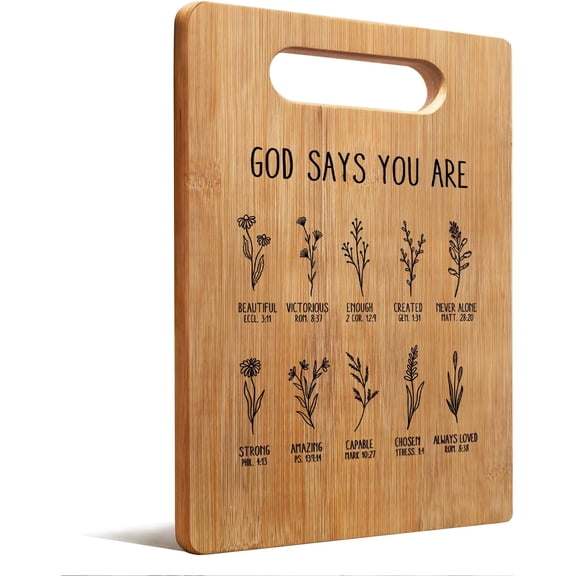 Christian Gifts for Women Cutting Board for Kitchen, Appreciation Gift for Women Christmas Birthday, Inspirational Gift for Woman Religious Spiritual Gifts for Her, Mom, Sister, Friends Female