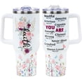 thumbnail image 1 of Christian Gifts For Women Faith, Christian 40 OZ Tumbler Cup - Mother''s Day, Birthday, Christmas Gifts for Women - Inspirational, Catholic, Religious Gifts For Mom, Friend, Sister, Grandma, 1 of 6