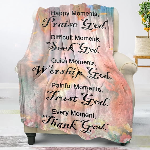 Christian Gifts for Women Faith, Inspirational Gifts for Women, Soft Throw Blankets for Women, Religious Gifts for Women/Men, Spiritual Gifts for Women, Personalized Blankets for Adults 40"x 50"