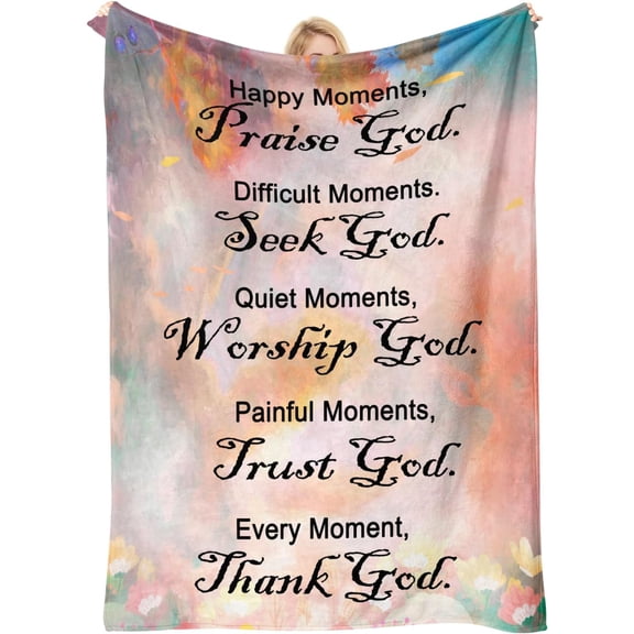 Christian Gifts for Women Faith, Inspirational/Religious/Spiritual Gifts for Adults, Soft Throw Blankets for Women/Men, Personalized Blankets for Adults 40"x 50"