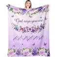 thumbnail image 1 of Christian Gifts for Women Faith, Religious Gifts for Women Christian, Butterfly Gift for Women, Christian Gifts for,Christian Blanket for Women 60"X 50", 1 of 5