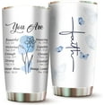 thumbnail image 1 of Christian Gifts for Women Faith - Christian Tumblers for Women Bible Gifts - Christian Tumbler Religious Gifts Spiritual Encouragement Inspirational Gifts for Women Stainless Steel Tumbler 20oz-White, 1 of 3