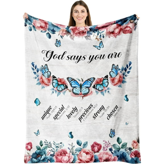 Christian Gifts for Women Faith, Gifts for Christian Women, Religious Gifts for Women Christian, Christian Women Birthday, Christian Religious Bible Verse Prayer Blanket 50"x60"
