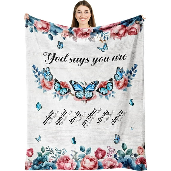 Christian Gifts for Women Faith, Gifts for Christian Women, Religious Gifts for Women Christian, Christian Women Birthday, Christian Religious Bible Verse Prayer Blanket 50"x60"