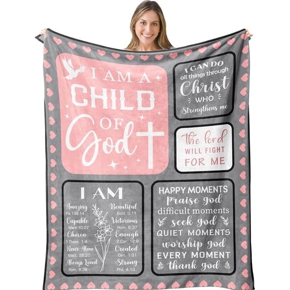 Christian Gifts for Women, Gifts for Christian Women, Best Christian Gifts for Women Faith Blanket 60"X50", Religious Gifts for Women Men, Christian Women Gifts, Catholic Gifts