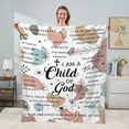 thumbnail image 1 of Christian Gifts for Women - I Am a Child of God Blanket, Faith Bible Religious Gifts, Secret Sister Gifts for Women Christian Inspirational Blankets Super Soft Flannel Throw Blanket 50"x60", 1 of 6