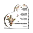 thumbnail image 1 of Christian Gifts for Women Inspirational Gifts with Bible Verse Prayers Religious Gifts Ornament Gifts for Women Friends,Clear Acrylic Heart Paperweight Keepsake Gift for Women Christian, 1 of 5