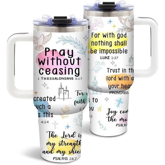 Christian Gifts for Women, Inspirational Religious Gifts for Mom Wife Sister, Christian Tumblers for Women 40 Oz, Faith Jesus Spiritual God Bible Verse Gift for Birthday, 1PCS