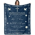 thumbnail image 1 of Christian Gifts for Women, Inspirational Spiritual Scriptures Religious Gifts for Women Men Catholic Bible Verse Blessed Blanket 60"X 50" Prayer Praying Faith Men Woman Birthday Gifts, 1 of 5