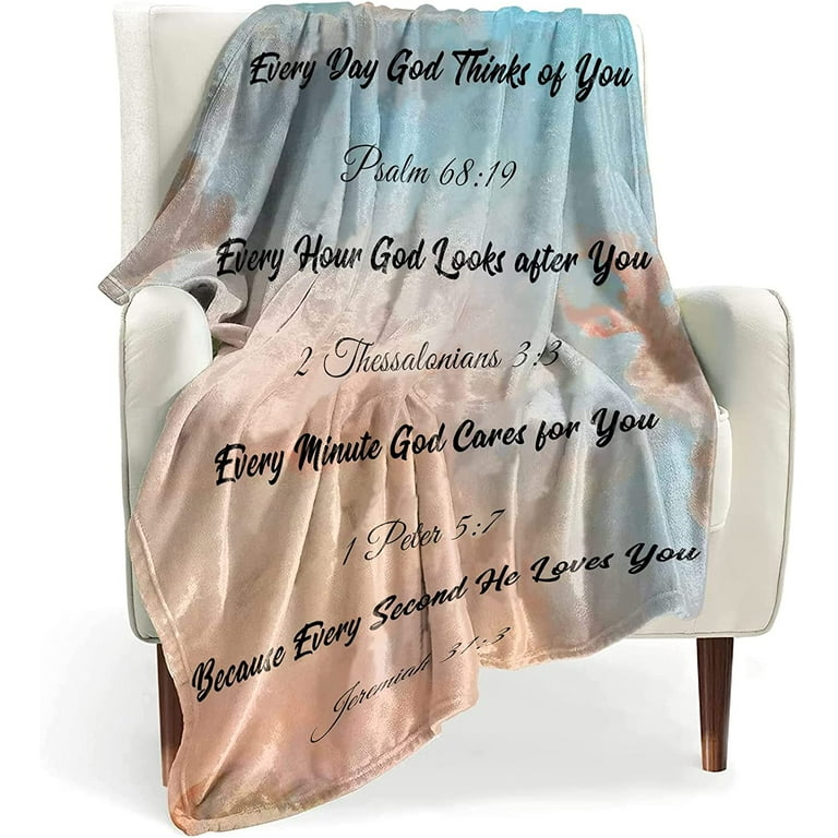 Christian Gifts for Women Men Healing Throw Blanket Birthday Gifts