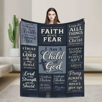 Christian Gifts for Women Men, I Am a Child of God Blanket, Soft Flannel Throw Blanket with Bible Verses, Inspirational Religious Birthday Gifts, Catholic Baptismal Gifts 50x40