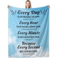 thumbnail image 1 of Christian Gifts for Women Men Religious Throw Blanket Gift for Women Men Catholic Confirmation Gift for Teen Girl Boys First Communion Baptism Gifts for Girl Easter Christmas Stocking Stuffers 50x60, 1 of 1