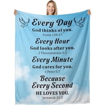 Christian Gifts for Women Men Religious Throw Blanket Gift for Women Men Catholic Confirmation Gift for Teen Girl Boys First Communion Baptism Gifts for Girl Easter Christmas Stocking Stuffers 50x60