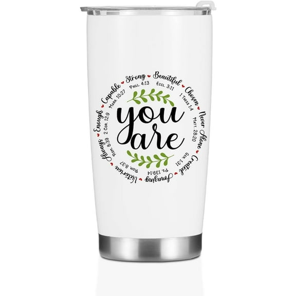 Christian Gifts for Women Men Tumbler, Inspirational Bible Verse Scripture Gifts Birthday Christmas, Faith Religious Coffee Mug Stainless Steel Vacuum Insulated Double Wall Travel Cup with Lid,20oz