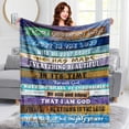 thumbnail image 1 of Christian Gifts for Women, OUXIOAZ Bible Verse Blanket Religious Gift Healing Throw Blanket with Inspirational Thoughts Prayer Blankets Mother''s Day Birthday Gifts Spiritual Gifts for Women 40"x50", 1 of 5