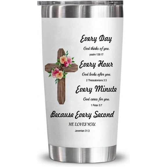 Christian Gifts for Women, Religious Birthday Gift for Women Faith, Inspirational Thank You, Birthday, Mothers Day Gifts For Her, Friend, Mom, Sister, Teen, Spiritual Tumbler （20OZ -Every Day