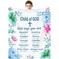 Christian Gifts for Women, Religious Christian Blanket 60"x50", Religious Inspirational Gifts for Women, Catholic Spiritual Gifts for Women Blanket,Bible Verse Blanket