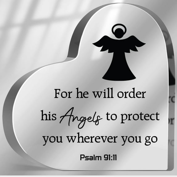 Christian Gifts for Women Religious Gifts Faith Gifts for Women Religious Christian Desk Decor for Sister Mom Friend Table Sign Ornaments with Bible Verse Acrylic 5.9x5.9 Inch