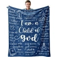 thumbnail image 1 of Christian Gifts for Women - Religious Gifts Blankets - I Am A Child of God Throw 60"X50" - Christian Gift Prayer Blanket - Christian Christmas Birthday Gifts - Bible Verses Catholic Gifts, 1 of 5