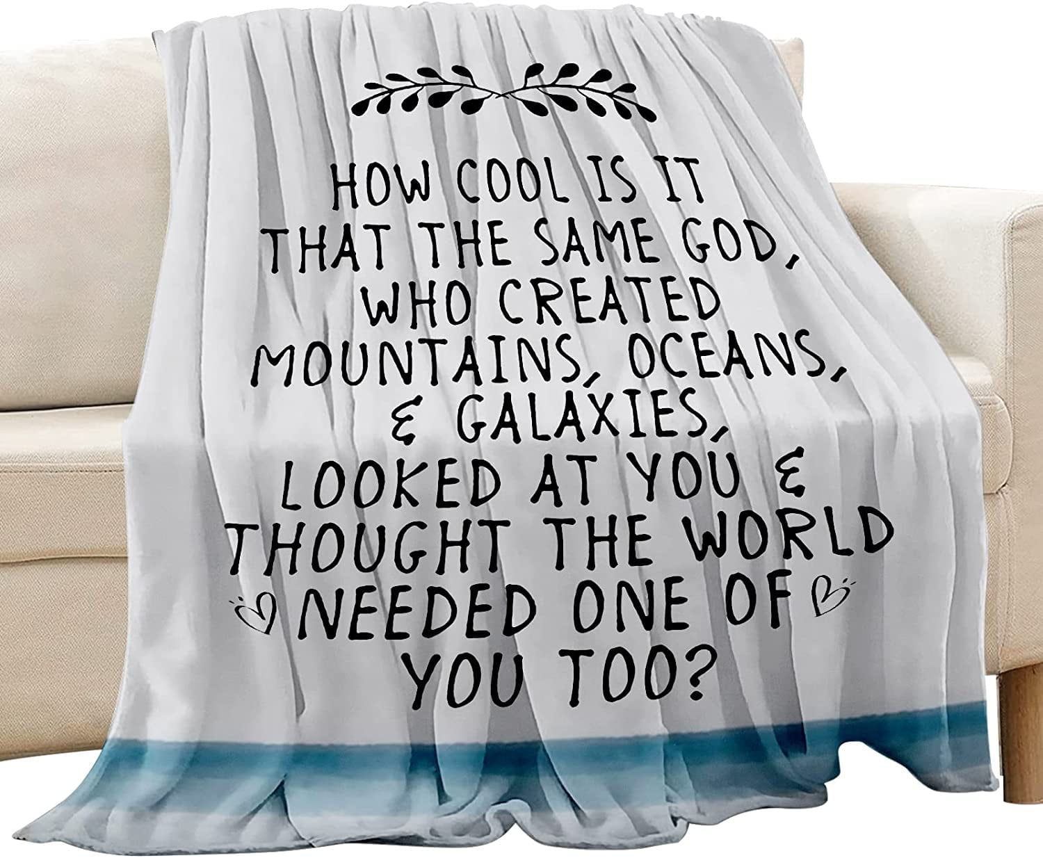 Christian Gifts for Women, Religious Gifts Healing Throw Blanket, Bible Verse Blanket Inspirational Spiritual Scriptures Religious Throw Blanket Birthday Gifts for Women Men 50"X 60"