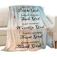 thumbnail image 1 of Christian Gifts for Women, Religious Gifts for Women 50"X 60" Catholic Bible Verse Blanket Inspirational Spiritual Scriptures Soft Throw Blanket Birthday Gifts for Women Gifts for Father''s Day, 1 of 6