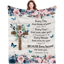Christian Gifts for Women, Scripture Blanket, Spiritual Gifts for Women, Prayer Blanket, Bible Gifts for Women, Baptism Gifts, Catholic Gifts on Birthday Christmas Thanksgiving