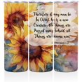 thumbnail image 1 of Christian Gifts for Women Straight Skinny 20 oz Tumbler Religious Gifts for Mom Bestie Inspirational Sunflower Bible Verse Water Bottle Coffee Mug Insulated Tumblers Thermal Cup for Sports Travel, 1 of 6
