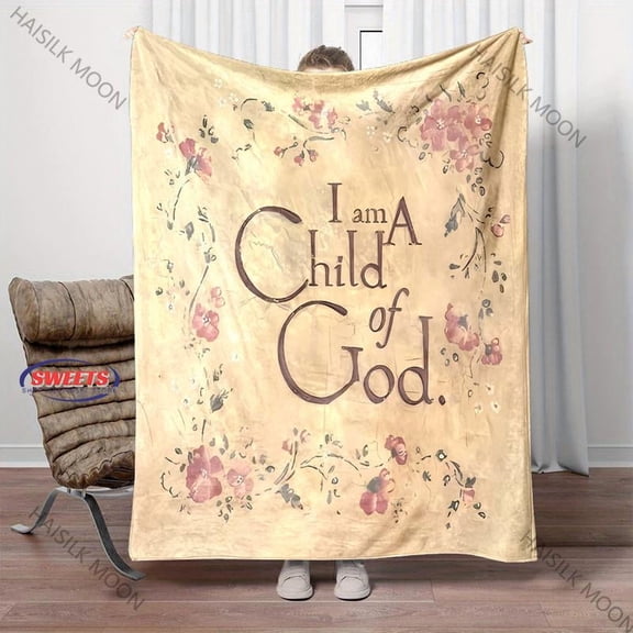 Christian Gifts for Men Women Blanket - I Am A Child of God Blankets Inspirational, Religious Gifts for Friends, Daughter, Mom