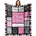 thumbnail image 1 of Christian Gifts for Women Blanket Faith Bible Religious Gifts Christian Inspirational Blankets Ultra Soft Flannel Throw Blanket 50"x40", 1 of 5