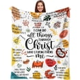 thumbnail image 1 of Christian Gifts for Women Blanket Faith Bible Religious Gifts Christian Inspirational Blankets Ultra Soft Flannel Throw Blanket 50"x40", 1 of 7