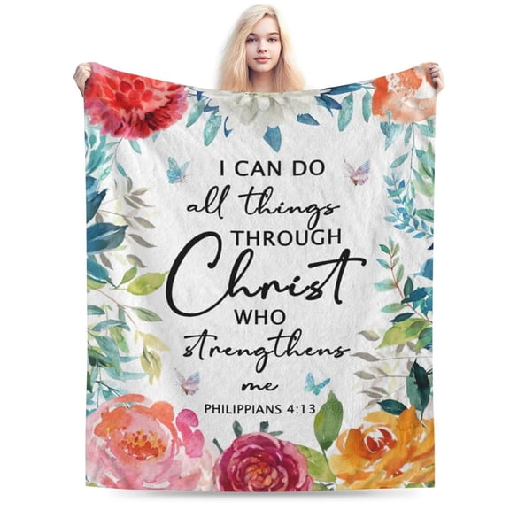 Christian Gifts for Women Blanket , Religious Catholic Spiritual Gifts 50x40