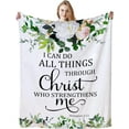 thumbnail image 1 of Christian Gifts for Women Blanket Religious Inspirational Gifts for Women Bible Verse Scripture Prayer Soft Flannel Throw Blanket 50"X40", 1 of 6