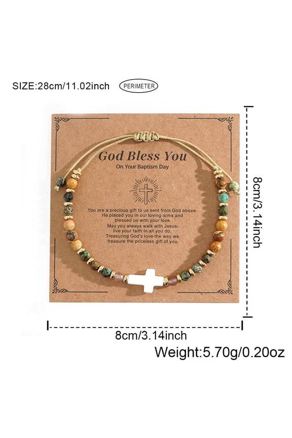 Christian Gifts for Women, Cross Bracelet, Christian Gifts, Inspirational Gifts for Women, Natural Stone Bracelets, Religious Gifts for Woman