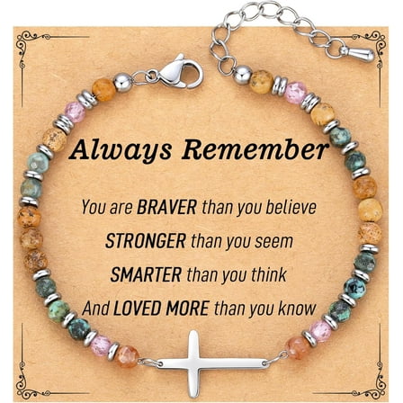 Christian Gifts for Women, Cross Bracelet, Confirmation Baptism Easter Gift, Unique Gifts for Women Birthday Christmas Stocking Stuffers for Adults