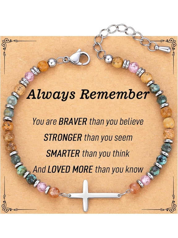 Christian Gifts for Women, Cross Bracelet, Confirmation Baptism Easter Gift, Unique Gifts for Women Birthday Christmas Stocking Stuffers for Adults