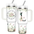 thumbnail image 1 of Christian Gifts for Women, Initial L Tumbler 40Oz with Handle and Straw, Religious Inspirational Gifts for Women Christmas Birthday, 1 of 6