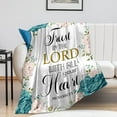 thumbnail image 1 of Christian Gifts for Women Inspirational Religious Blanket Bible Verse Scripture Prayer Throw Blanket Soft Flannel Healing Blanket 50"X40", 1 of 5