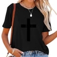 thumbnail image 1 of Christian God Jesus Cross Black T-Shirt, 1 of 5