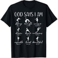 thumbnail image 1 of Christian God Says I Am Bible Verse Religious Ballet Dancer T-Shirt men and women can wear, black, white, gifts, 1 of 4