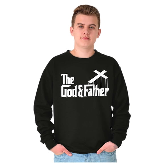 Christian God and Father Cross Unisex Plus Fleece Graphic Sweatshirt Brisco Brands 5X