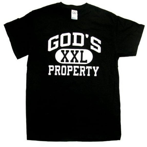 Christian God's Property XXL Varsity Athletic Men's Short Sleeve T-shirt-4xl Black